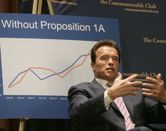 California Governor Arnold Schwarzenegger during a speech on budget reform. Reuters Photos<br/> 
