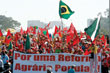 Brazil's Landless Workers Movement protests President Lula da Silva's agricultural policies in Brasilia in 2007.