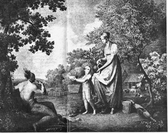 Lucie Dillon and her son as imagined by an unknown artist  
