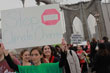 Over 400 activists marched across the Brooklyn Bridge to push action on climate change.