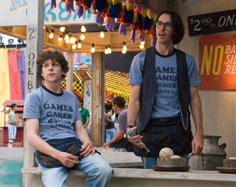 Jesse Eisenberg and Martin Starr in <i>Adventureland</i> ABBOT GENSER/MIRAMAX FILMS 