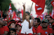 A young supporter of FMLN presidential candidate, now president-elect, Mauricio Funes.