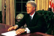 President Clinton at a 1993 NAFTA signing ceremony