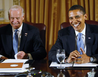 President-elect Obama and Vice President-elect Biden during a meeting with their economic advisory team on Nov. 7, 2008 AP Images<br/> 
