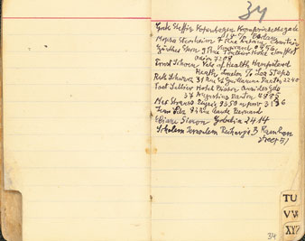 Walter Benjamin's Paris address book, 1930s Benjamin Archive 